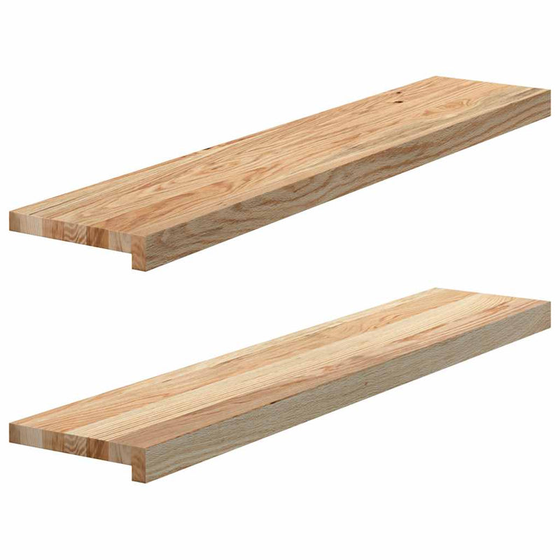 Load image into Gallery viewer, Vidaxl vensterbanken 2 st onbehandeld 100x20x2 cm massief eikenhout
