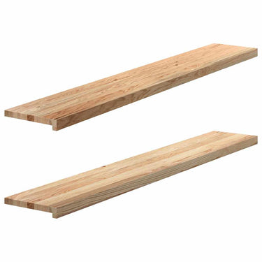 Vidaxl vensterbanken 2 st onbehandeld 160x30x2 cm massief eikenhout