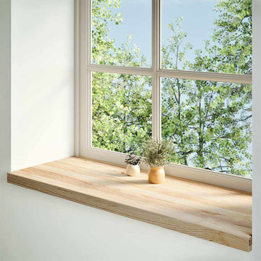 Vidaxl vensterbanken 2 st onbehandeld 100x40x2 cm massief eikenhout