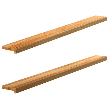 Vidaxl vensterbanken 2 st 160x15x2 cm massief eikenhout lichtbruin