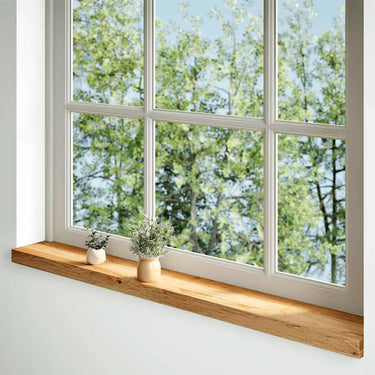 Vidaxl vensterbanken 2 st 160x15x2 cm massief eikenhout lichtbruin
