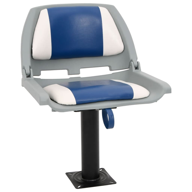 Load image into Gallery viewer, Vidaxl 2-delige bootstoelenset inklapbaar 48x51x41 cm blauw en wit
