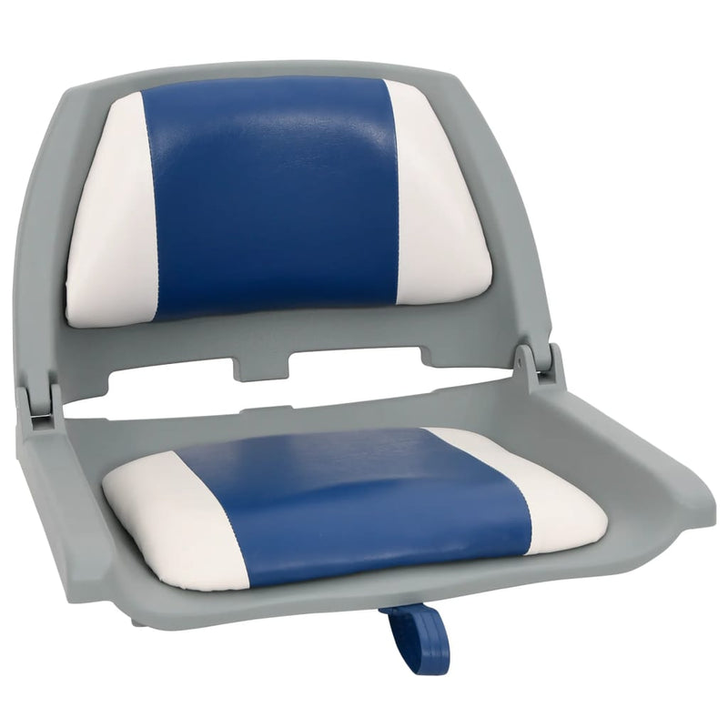 Load image into Gallery viewer, Vidaxl 2-delige bootstoelenset inklapbaar 48x51x41 cm blauw en wit
