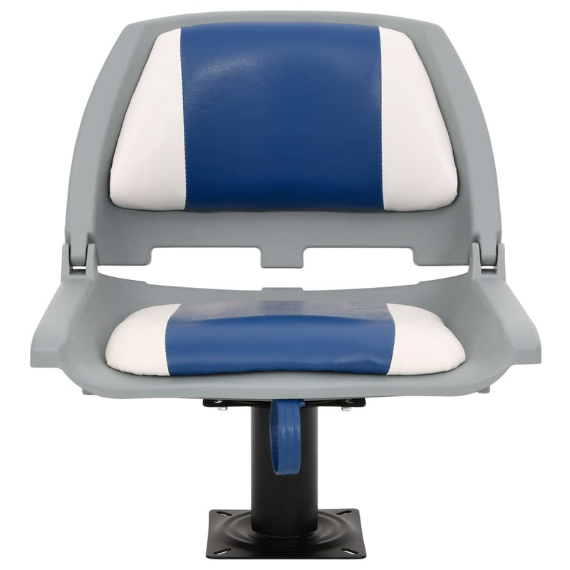 Load image into Gallery viewer, Vidaxl 4-delige bootstoelenset inklapbaar 48x51x41 cm blauw en wit
