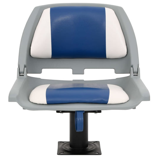 Vidaxl 4-delige bootstoelenset inklapbaar 48x51x41 cm blauw en wit