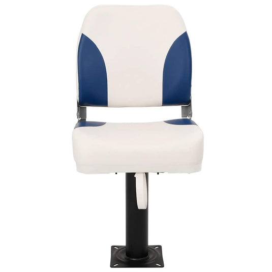 Vidaxl bootstoel 1 set inklapbaar 41x36x48 cm blauw en wit