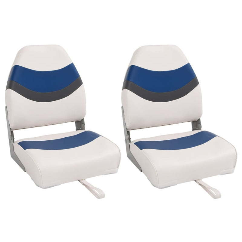 Load image into Gallery viewer, Vidaxl bootstoelen 2 st inklapbaar met hoge rugleuning 44x38x55 cm
