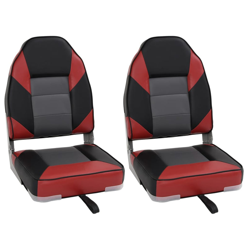 Load image into Gallery viewer, Vidaxl bootstoelen 2 st inklapbaar met hoge rugleuning 39x43x58 cm
