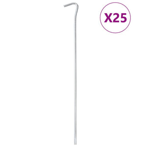 Vidaxl tentharingen 25 st ø5 mm 30 cm gegalvaniseerd staal
