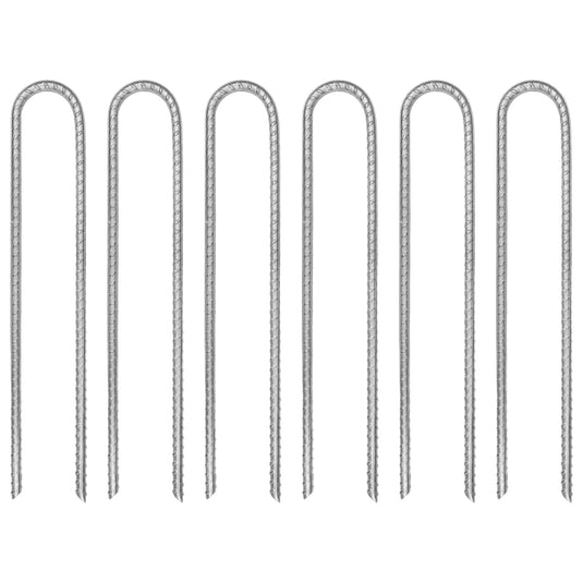 Vidaxl tentharingen 6 st u-vormig ø8,5 mm 30 cm gegalvaniseerd staal