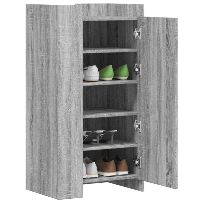 Load image into Gallery viewer, Vidaxl schoenenkast 52x37,5x100 cm bewerkt hout grijs sonoma eiken
