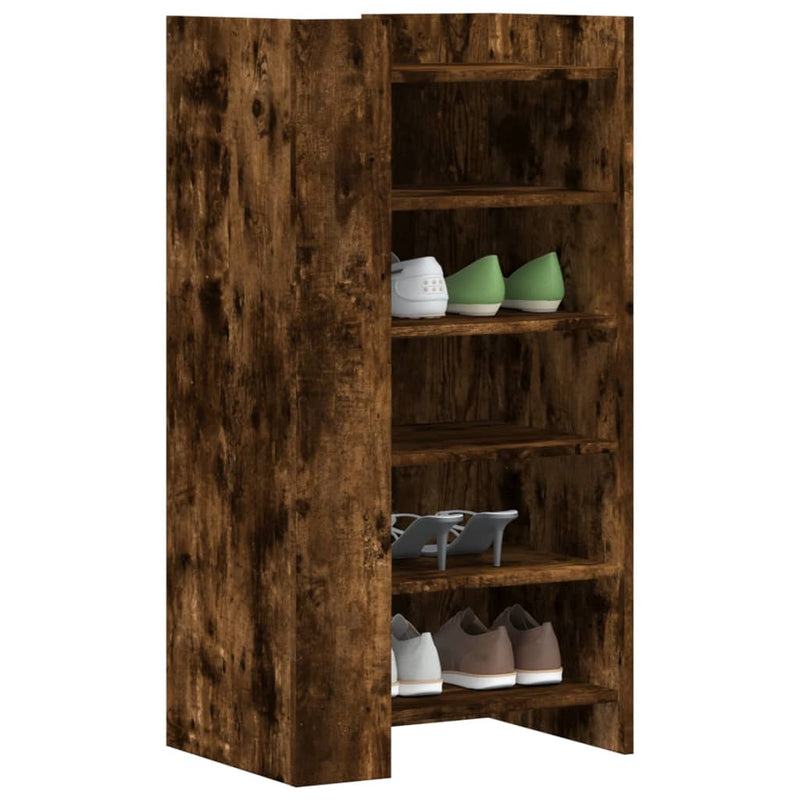 Load image into Gallery viewer, Vidaxl schoenenkast 52x37,5x100 cm bewerkt hout gerookt eikenkleurig
