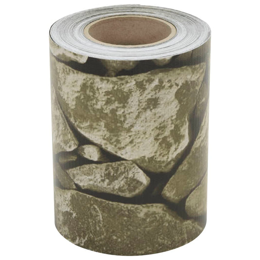 VidaXL Tuinscherm 4 st steenpatroon 35x0,19 m PVC grijs