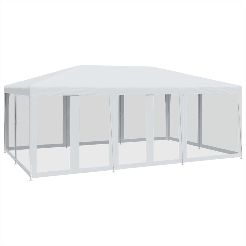 Load image into Gallery viewer, Vidaxl partytent met 10 mesh zijwanden 6x4 m hdpe wit
