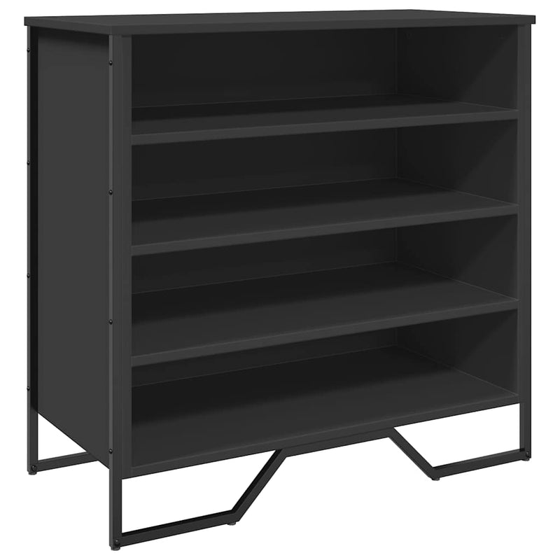 Load image into Gallery viewer, Vidaxl schoenenkast 80x38x78 cm bewerkt hout zwart
