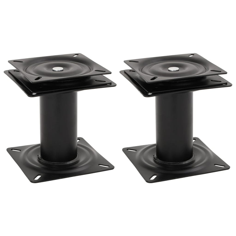 Load image into Gallery viewer, Vidaxl bootstoelpoten 2 st met 360° draaiplateau staal
