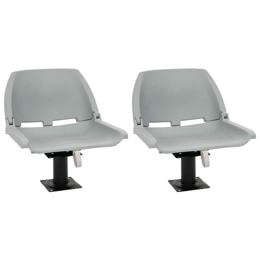 Vidaxl bootstoelen 2 st met poot 360° draaibaar
