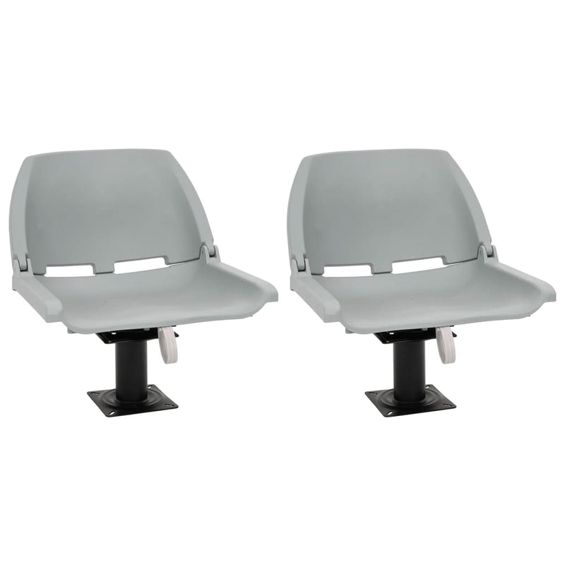 Load image into Gallery viewer, Vidaxl bootstoelen 2 st met poot 360° draaibaar
