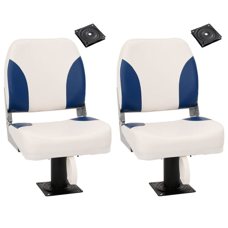 Load image into Gallery viewer, Vidaxl bootstoelen 2 st met poot 360° draaibaar
