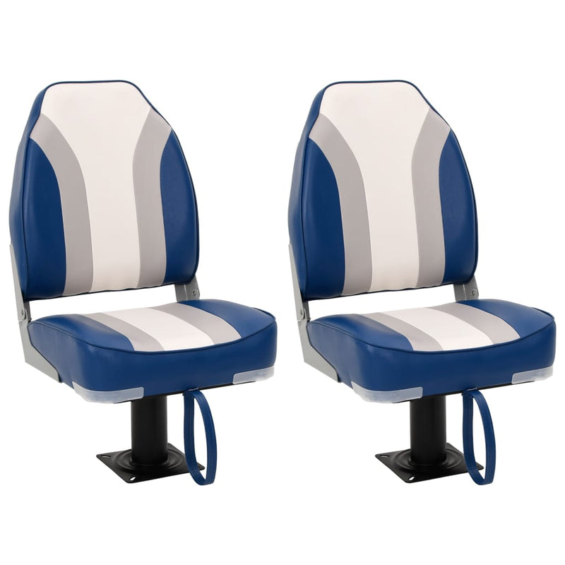 Load image into Gallery viewer, Vidaxl bootstoelen 2 st met poot 360° draaibaar
