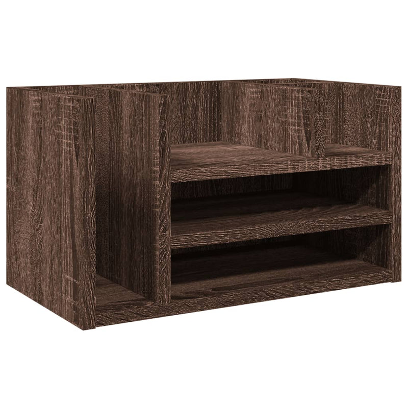 Load image into Gallery viewer, Vidaxl bureau organiser 44,5x24x25 cm bewerkt hout bruin eikenkleur
