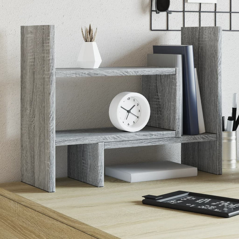 Load image into Gallery viewer, Vidaxl bureau organiser 38,5x17x39 cm bewerkt hout grijs sonoma eiken
