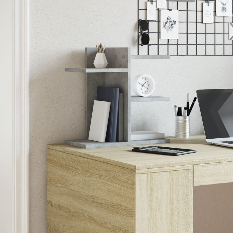 Load image into Gallery viewer, Vidaxl bureau organiser 42x21,5x42 cm bewerkt hout betongrijs

