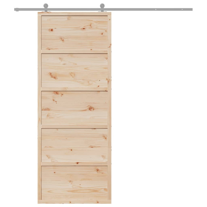 Load image into Gallery viewer, Vidaxl schuifdeur 80x208 cm massief grenenhout
