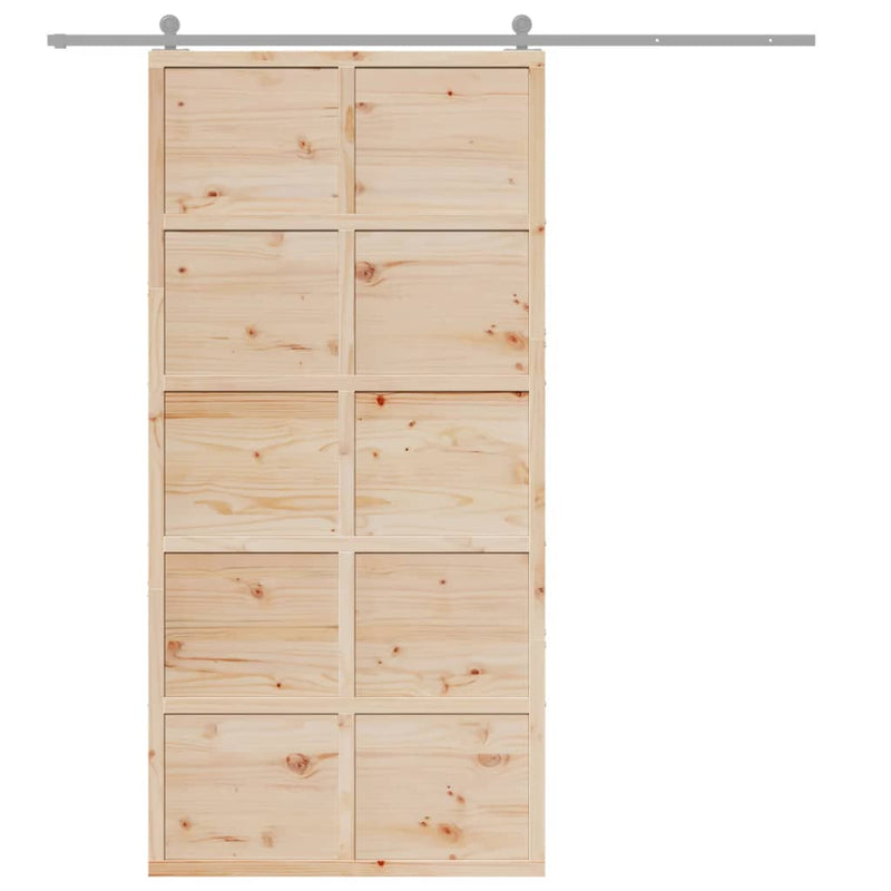 Load image into Gallery viewer, Vidaxl schuifdeur 100x208 cm massief grenenhout
