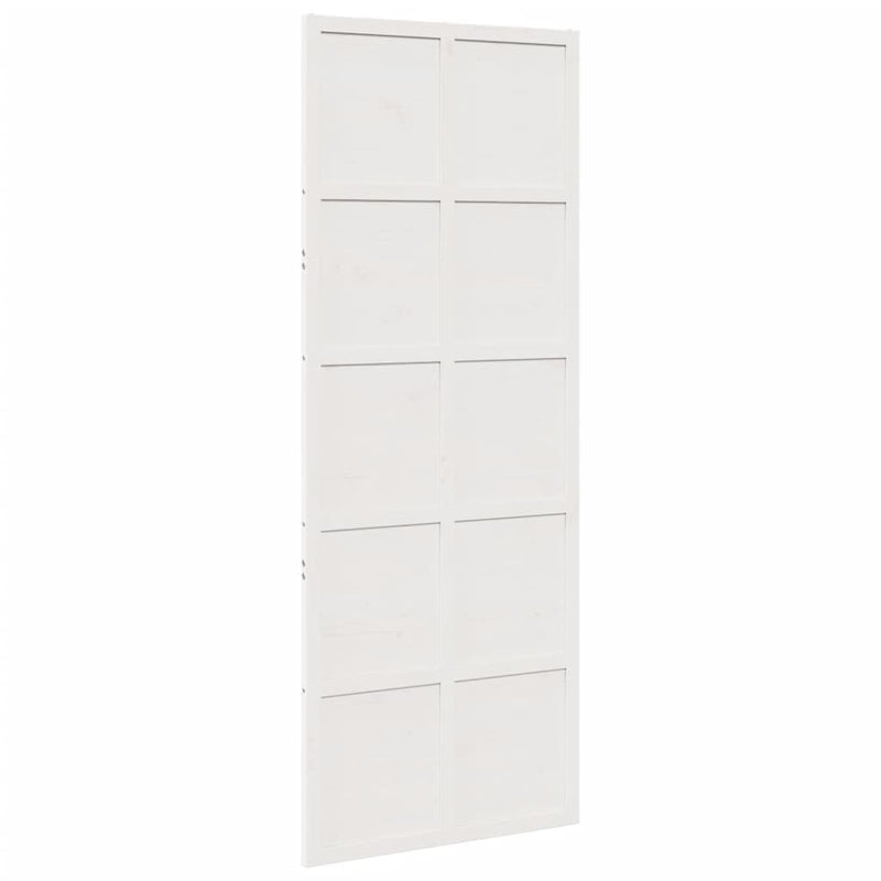 Load image into Gallery viewer, Vidaxl schuifdeur 80x208 cm massief grenenhout wit
