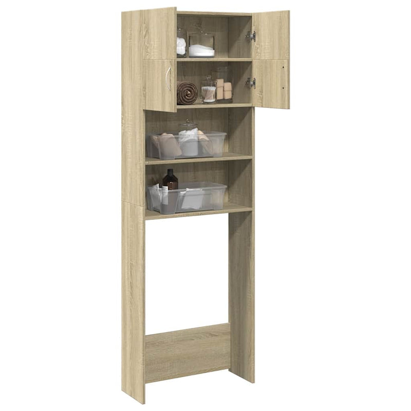 Load image into Gallery viewer, Vidaxl wasmachinekast 64x25,5x190 cm bewerkt hout sonoma eikenkleurig
