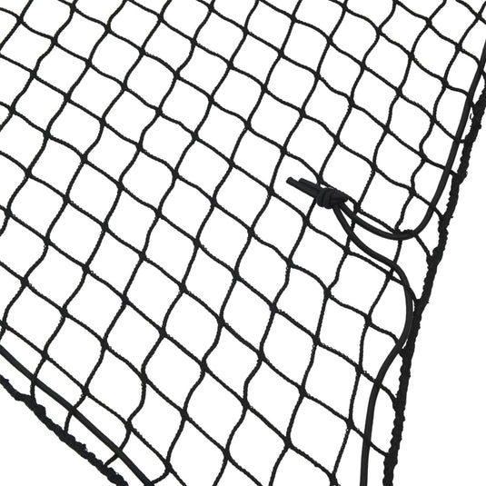 Vidaxl aanhangwagennet elastisch touw 4x2,5 m polypropeen zwart