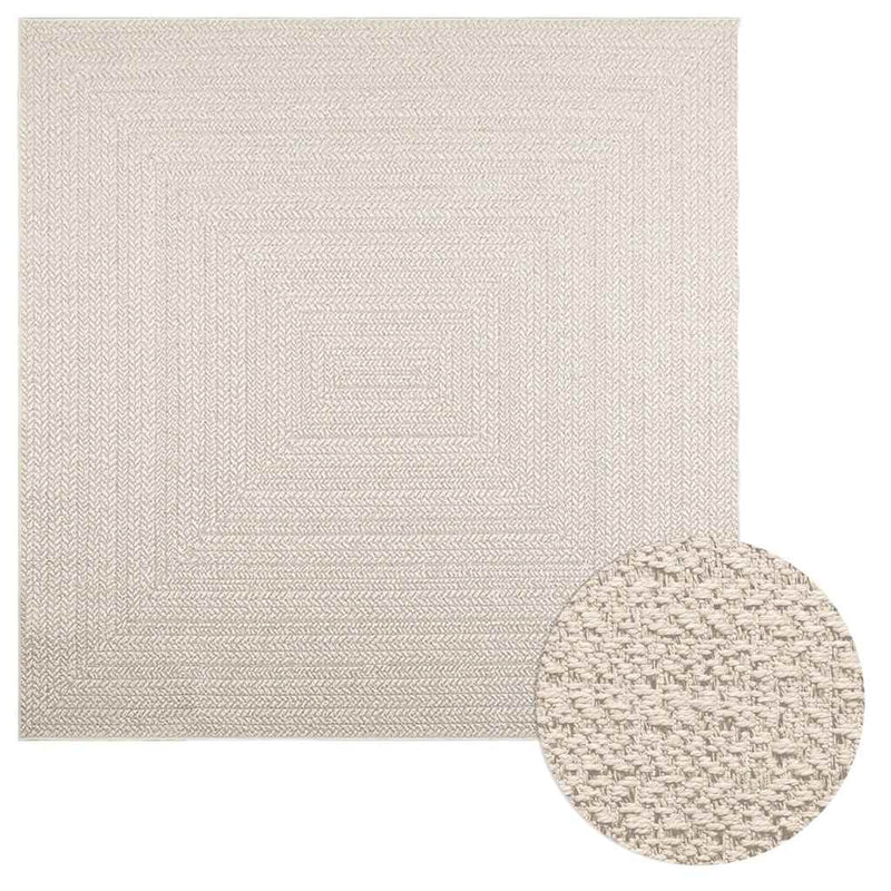 Load image into Gallery viewer, Vidaxl vloerkleed zizur room binnen en buiten 200x200 cm jute look
