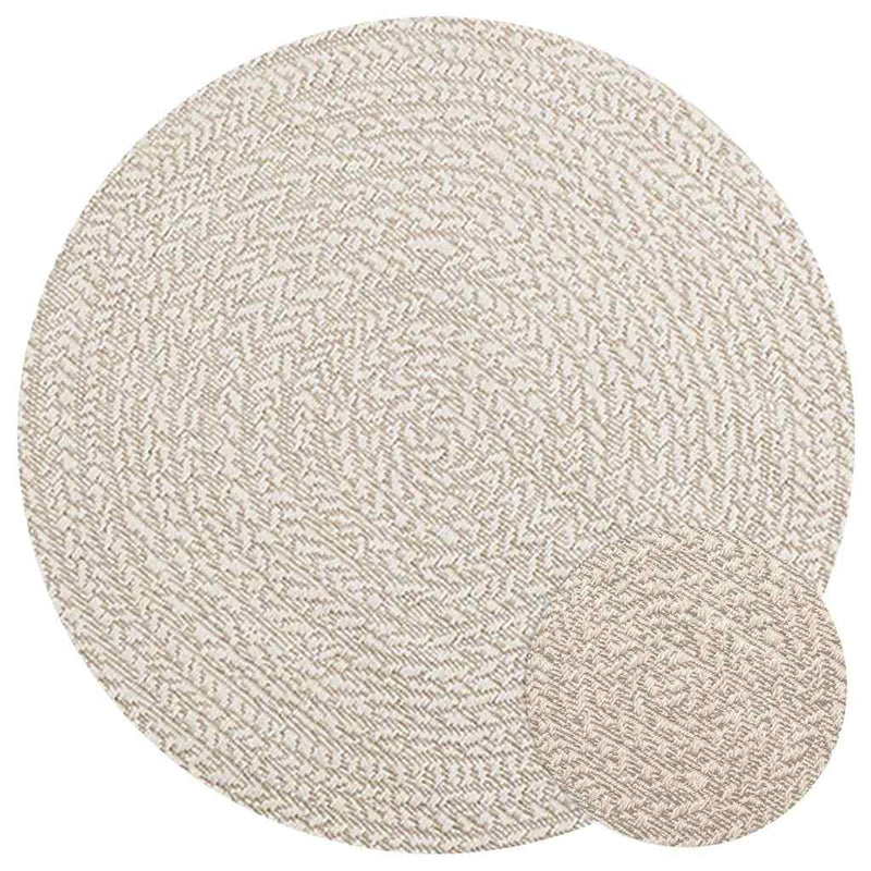 Load image into Gallery viewer, Vidaxl vloerkleed zizur crème binnen en buiten ø 90 cm jute look
