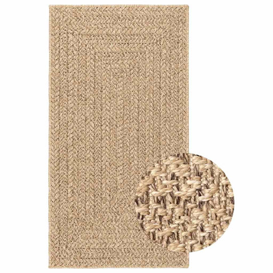 Vidaxl vloerkleed zizur beige binnen en buiten 80x150 cm jute look