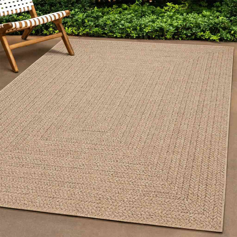 Load image into Gallery viewer, Vidaxl vloerkleed zizur beige binnen en buiten 80x200 cm jute look
