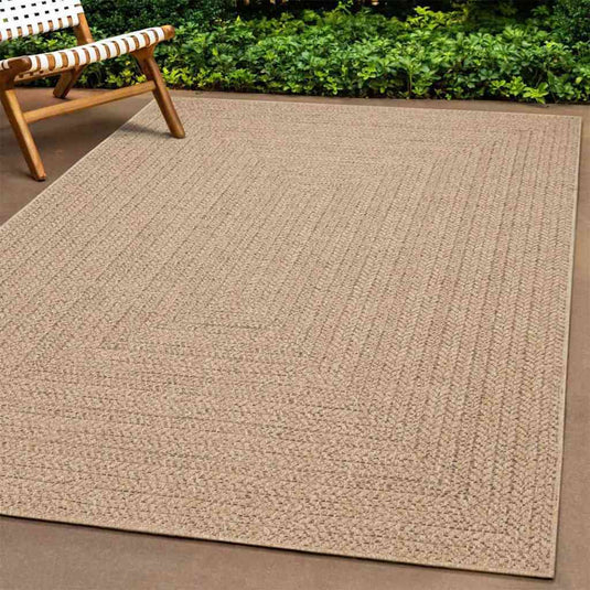 Vidaxl vloerkleed zizur beige binnen en buiten 80x250 cm jute look