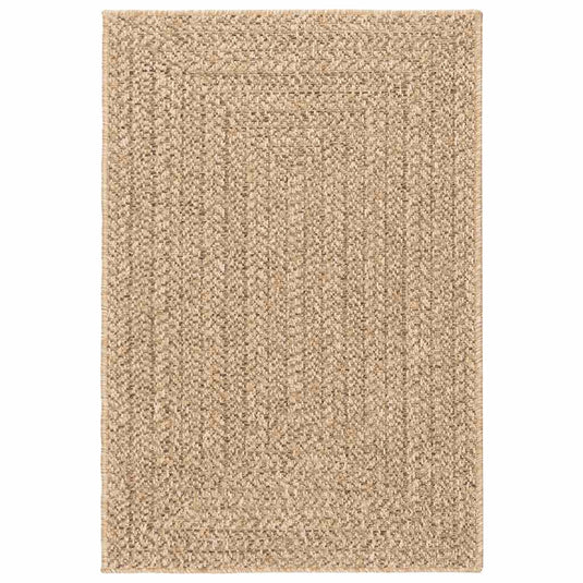 Vidaxl vloerkleed zizur beige binnen en buiten 120x120 cm jute look