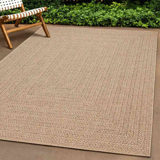 Vidaxl vloerkleed zizur beige binnen en buiten 240x240 cm jute look