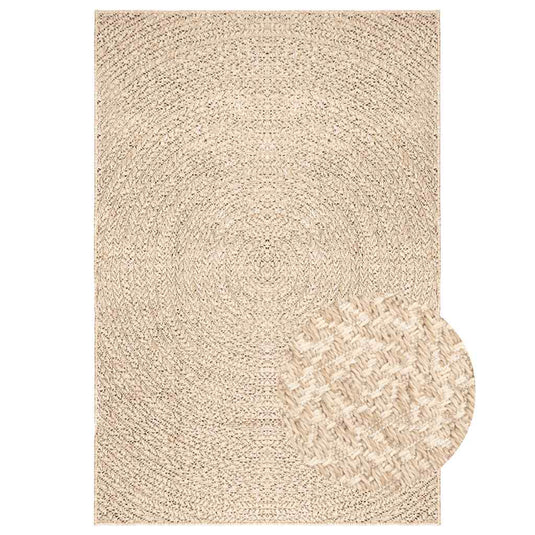 Vidaxl vloerkleed zizur beige binnen en buiten 240x340 cm jute look