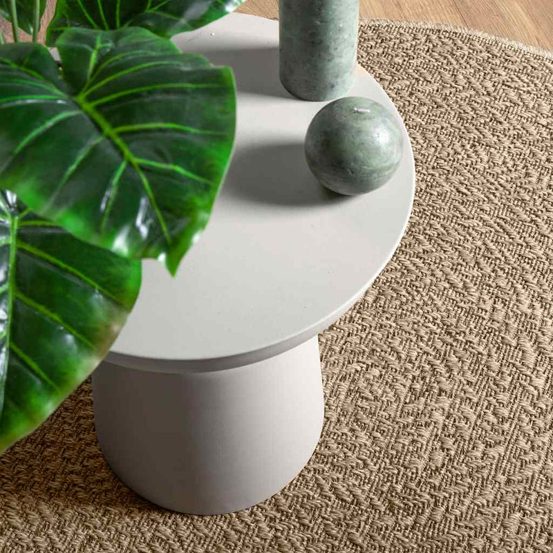 Load image into Gallery viewer, Vidaxl vloerkleed zizur beige binnen en buiten ø 200 cm jute look
