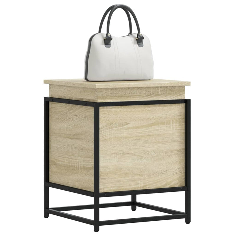 Load image into Gallery viewer, Vidaxl opbergbox met deksel 40x40x51,5 cm bewerkt hout sonoma eiken
