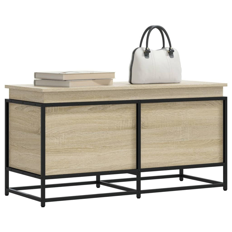 Load image into Gallery viewer, Vidaxl opbergbox met deksel 100x40x51,5 cm bewerkt hout sonoma eiken
