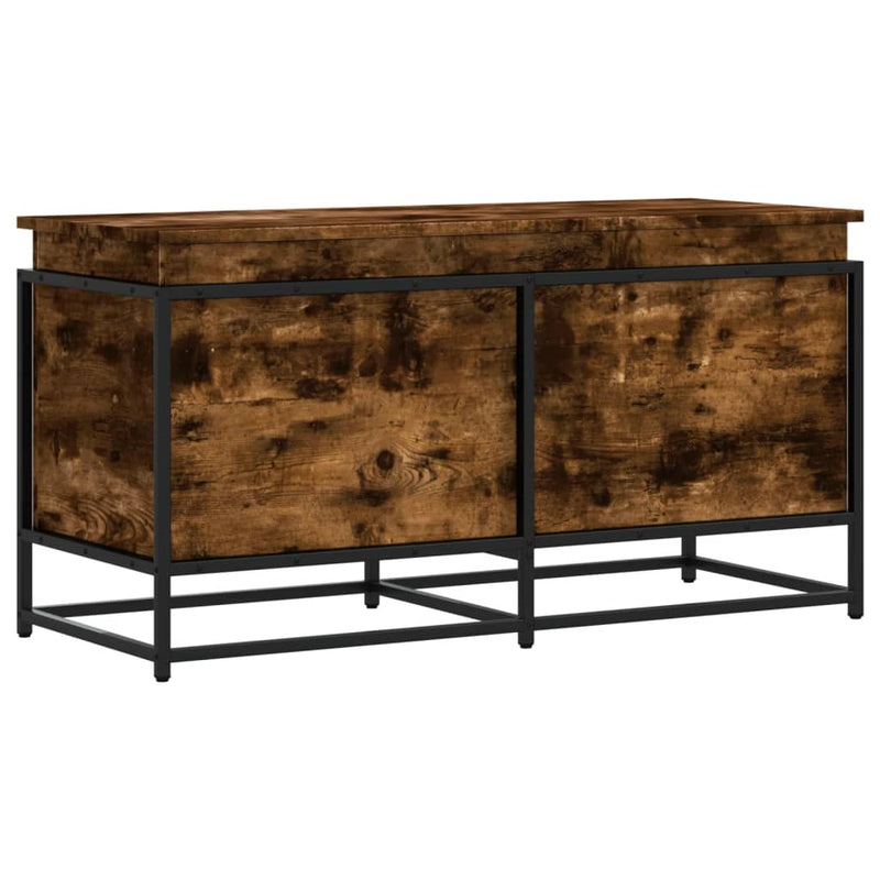Load image into Gallery viewer, Vidaxl opbergbox met deksel 100x40x51,5 cm bewerkt hout gerookt eiken

