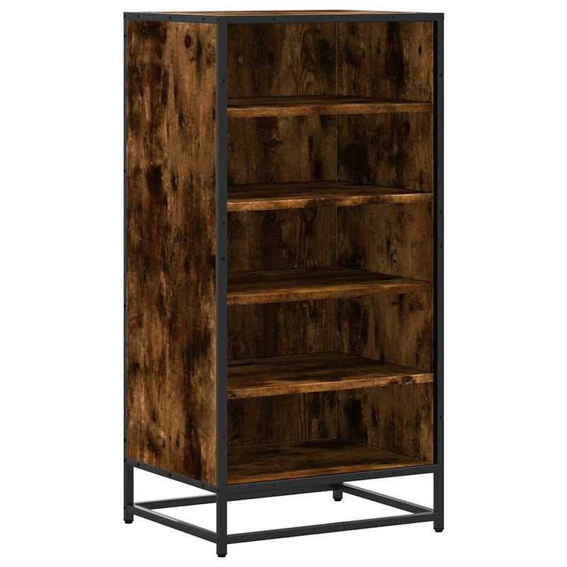 Load image into Gallery viewer, Vidaxl schoenenrek 48x38x97,5 cm bewerkt hout gerookt eikenkleurig
