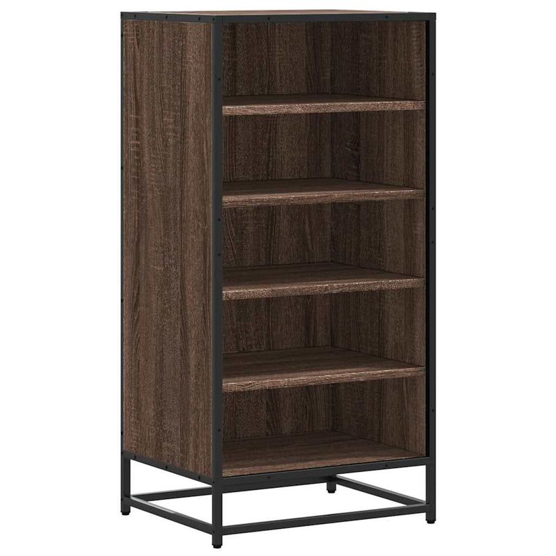 Load image into Gallery viewer, Vidaxl schoenenrek 48x38x97,5 cm bewerkt hout bruin eikenkleurig
