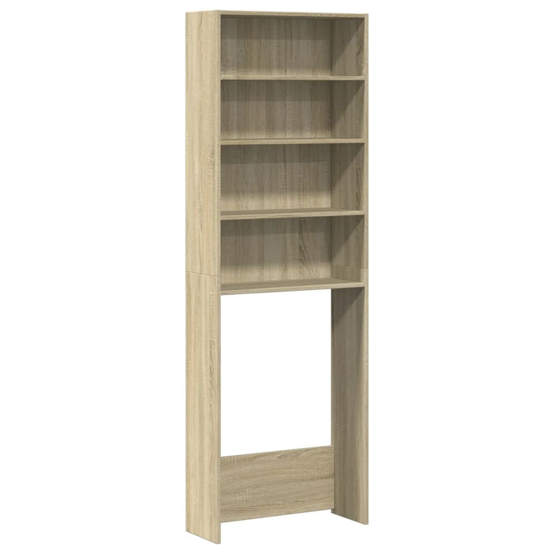 Load image into Gallery viewer, Vidaxl wasmachinekast 64x24x190 cm bewerkt hout en sonoma eikenkleurig
