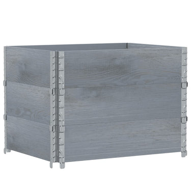 Vidaxl palletopzetranden 3 st 80x60 cm massief grenenhout grijs