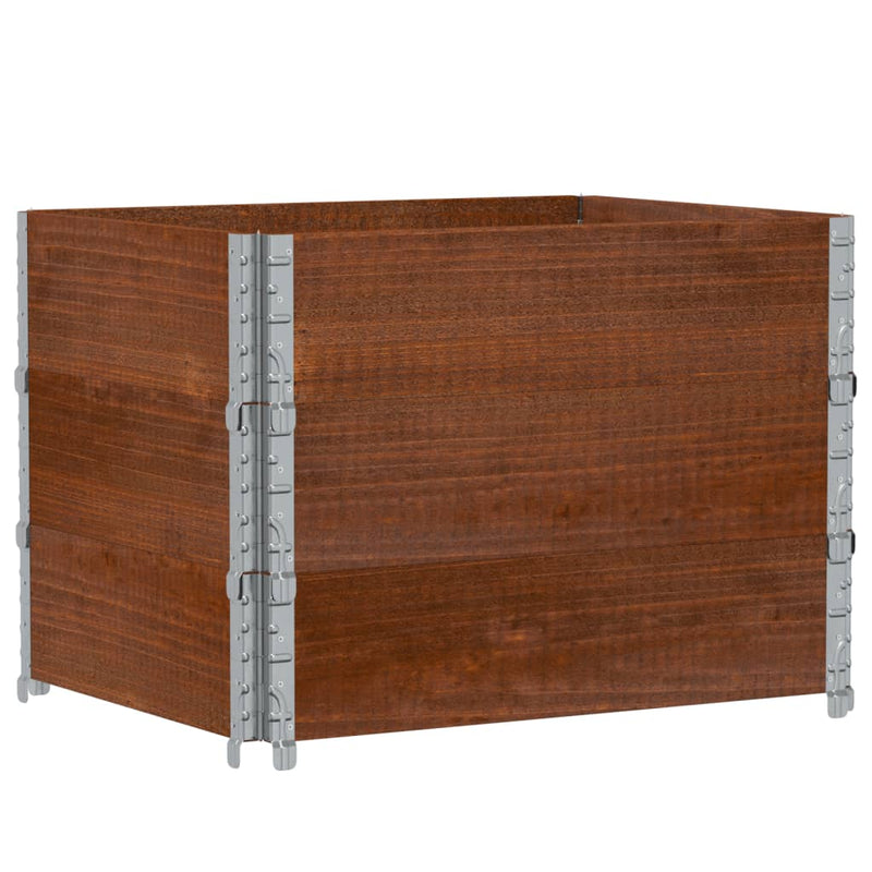 Load image into Gallery viewer, VidaXL Palletopzetranden 3 st 80x60 cm massief grenenhout bruin
