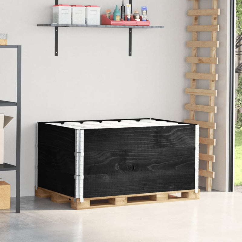 Load image into Gallery viewer, VidaXL Palletopzetranden 3 st 120x80 cm massief grenenhout zwart
